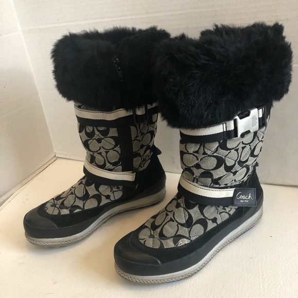 Coach Mariette fur CC signature snow boots - Picture 3 of 8